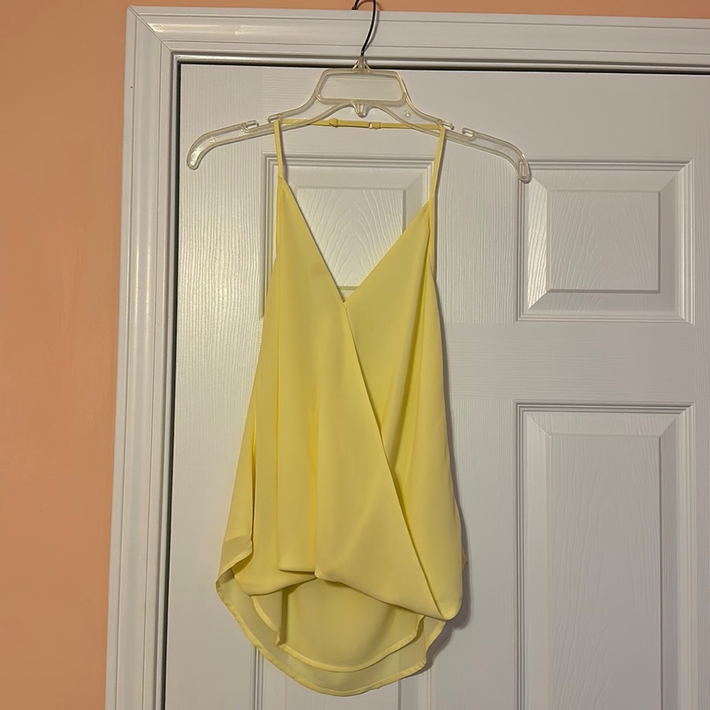 fab’rik yellow halter tank top, never worn